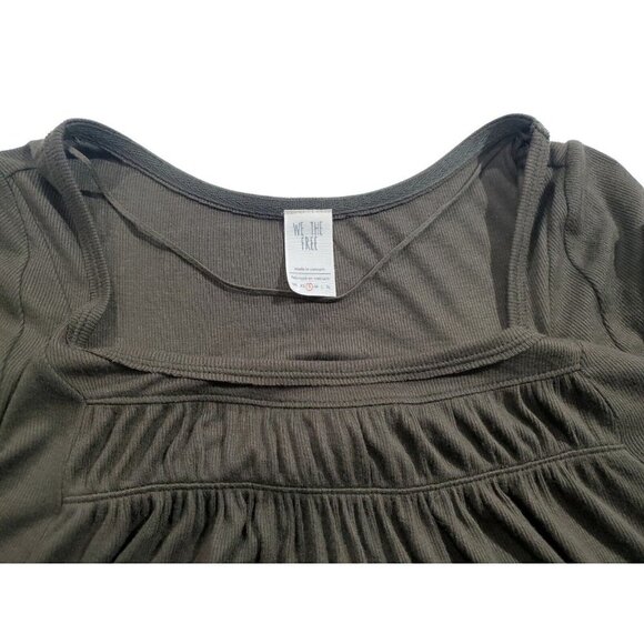 Free People Pleated Women's Long Sleeved Brown Shirt Size S - Picture 6 of 9